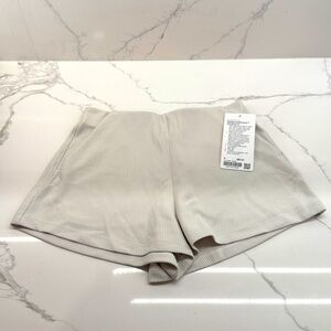 Lululemon Athletic Ribbed Softstreme HR Short 2” Shorts, Bone